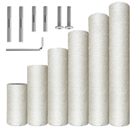 six scratching post, bolts,screw, hex tool